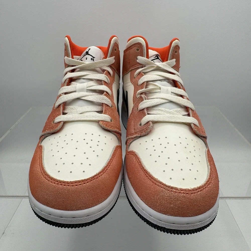 Brand New Air Jordan 1 Mid SE GS DV1336-800 Team Orange Black Size 6Y Youth